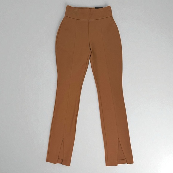 NWT - Express High Waist Columnist Front Vent Pants - Camel - XS - Picture 3 of 7